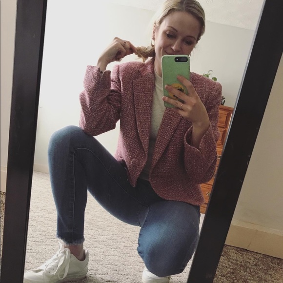 Harolds dusty pink wool tweed blazer - Picture 2 of 7